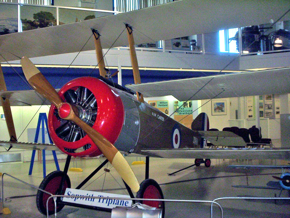 Period photograph of a Sopwith Triplane single-seat fighter