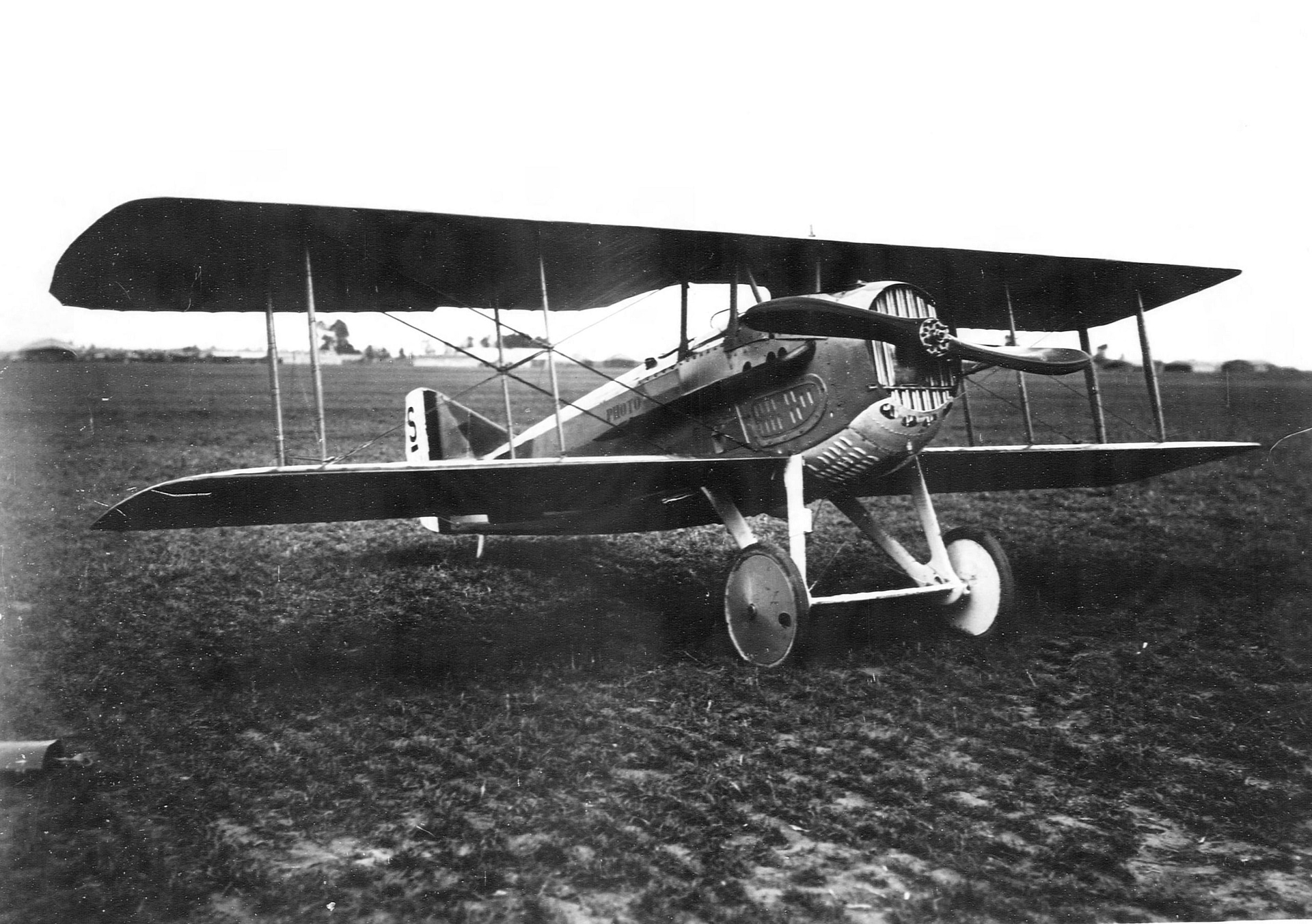 SPAD S.XIII front view showing the Hispano-Suiza V-8 engine nose