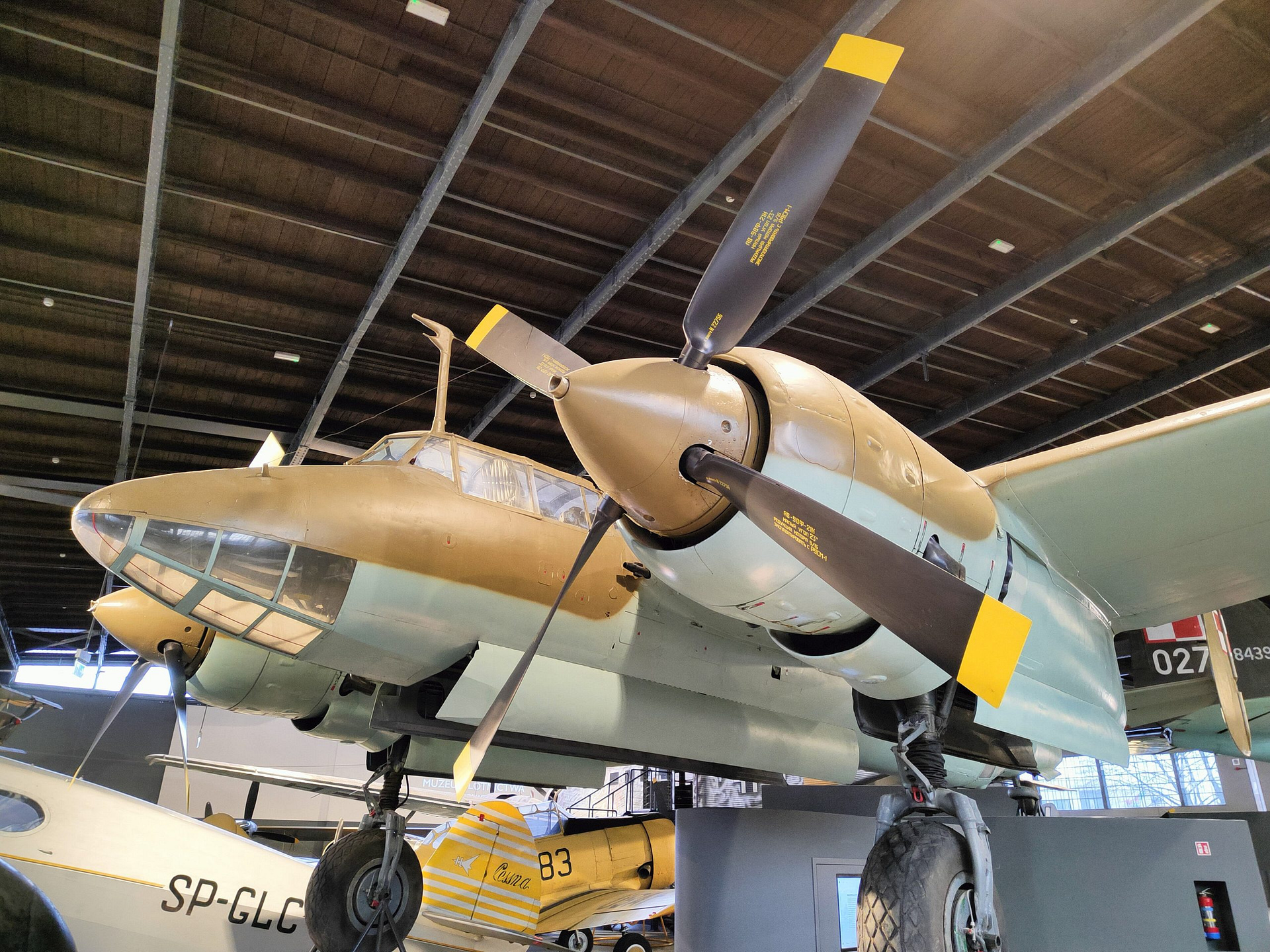 Tupolev Tu-2 twin-engine Soviet WWII bomber preserved at the Polish Aviation Museum