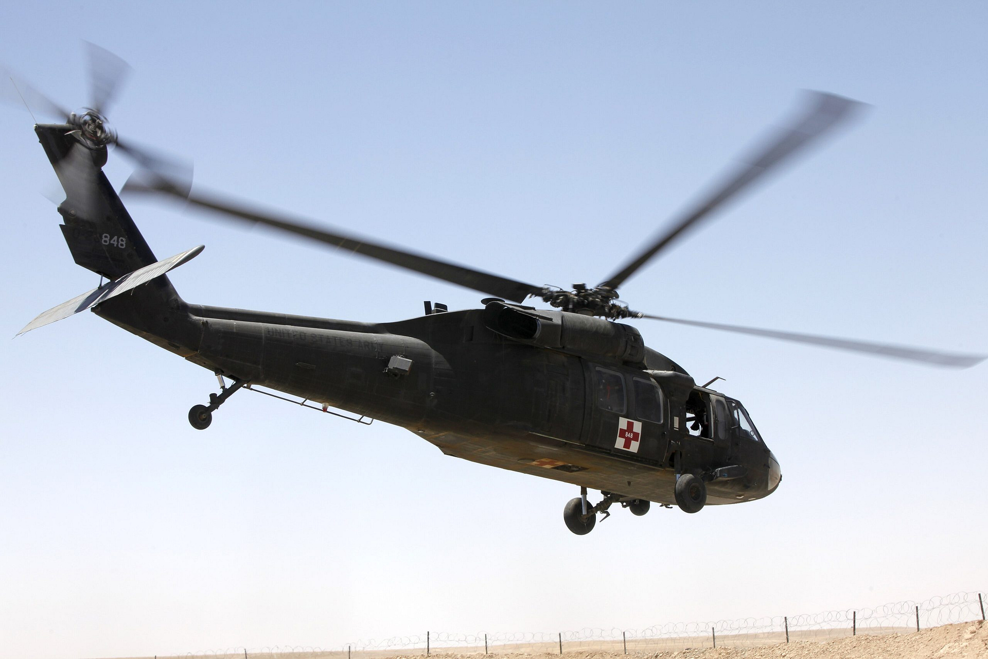 UH-60 Black Hawk medevac helicopter over Afghanistan