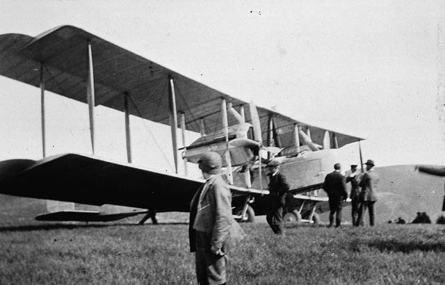 The Vickers Vimy used by Alcock and Brown for the first non-stop transatlantic flight