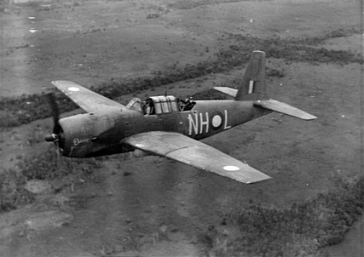 Vengeance of No. 12 Squadron RAAF in flight, 1943