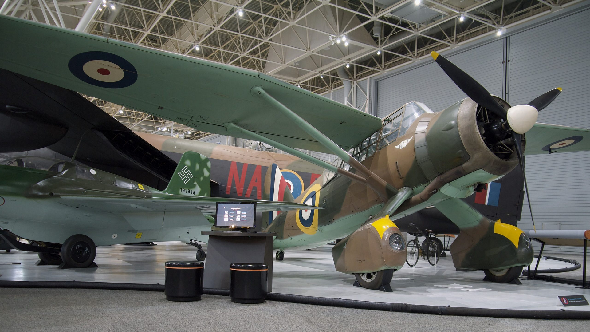 A preserved Westland Lysander at the Canada Aviation and Space Museum