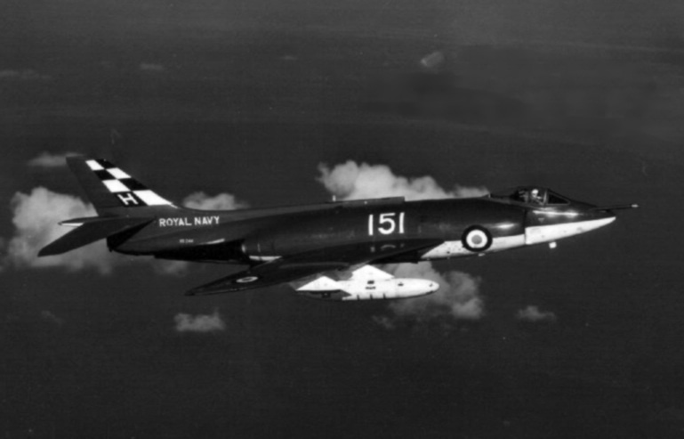 A Scimitar F.1 of 803 Naval Air Squadron, the first front-line unit, around 1962.