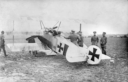 Manfred von Richthofen with a Fokker Dr.I