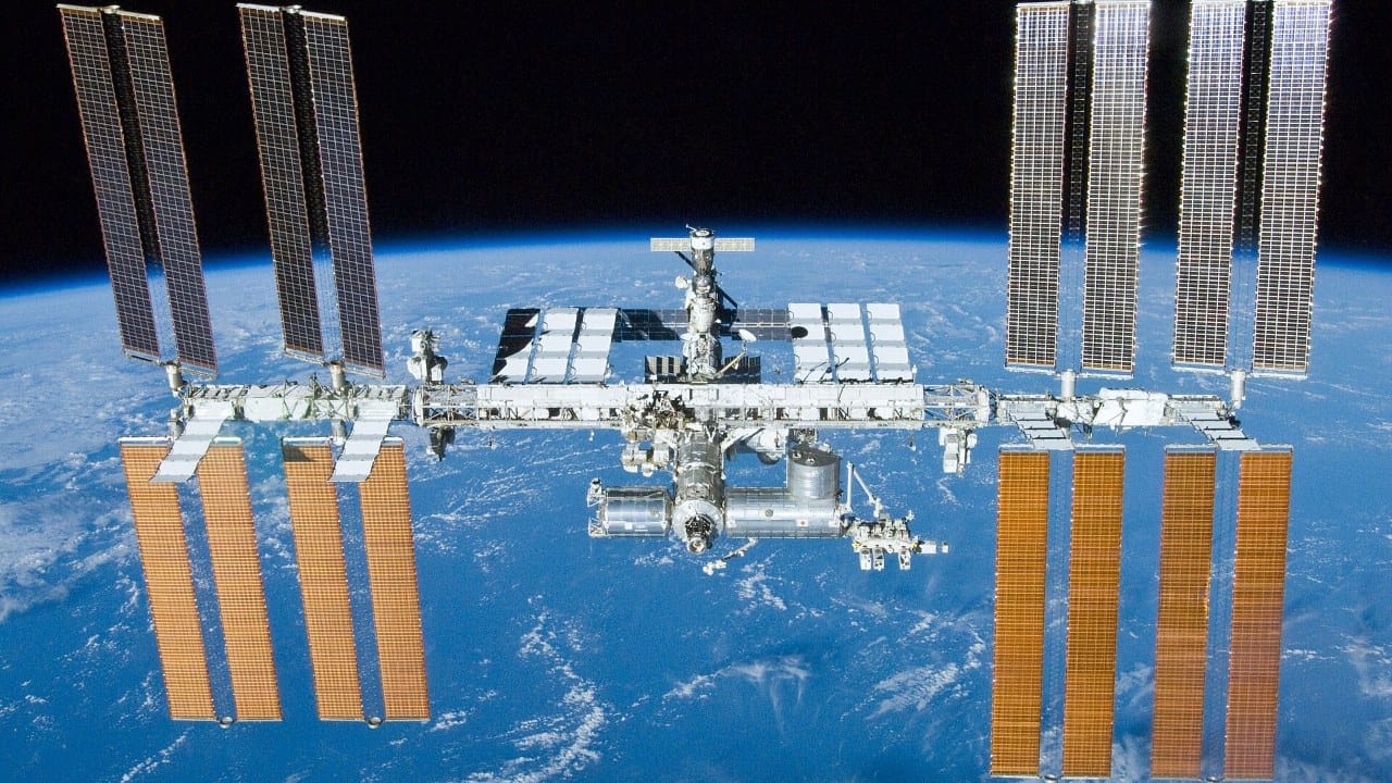 The International Space Station photographed from Space Shuttle Atlantis in 2010