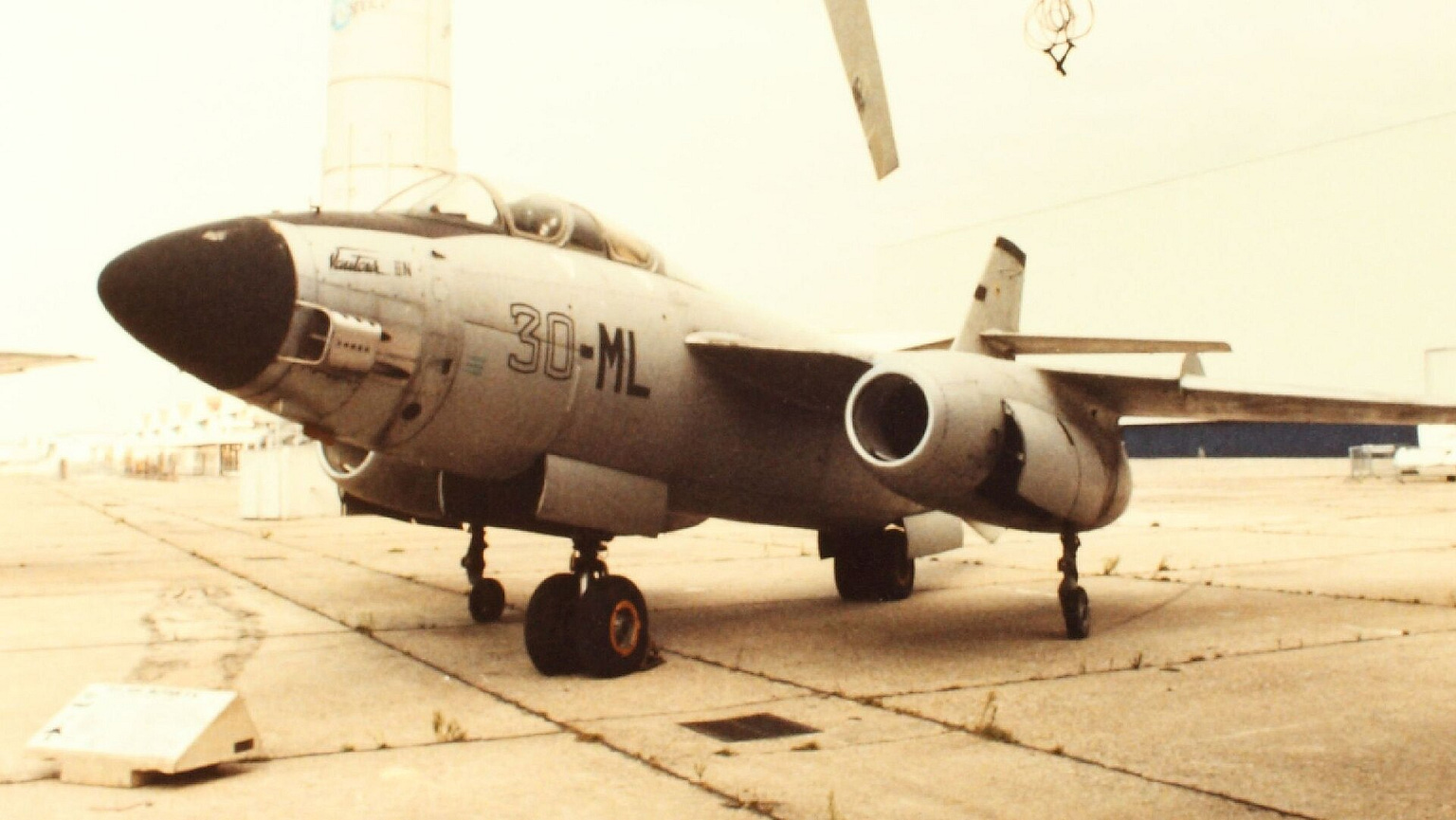 Sud Aviation SO.4050 Vautour, French twin-jet of the 1950s. Photo: San Diego Air and Space Museum, public domain.
