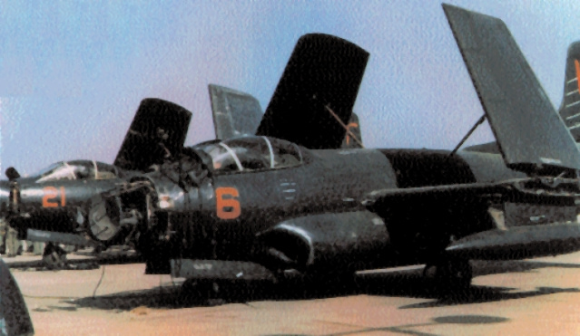 Douglas F3D-2 Skyknight of VMF(N)-513 under maintenance in Korea. Photo: US Navy, public domain.