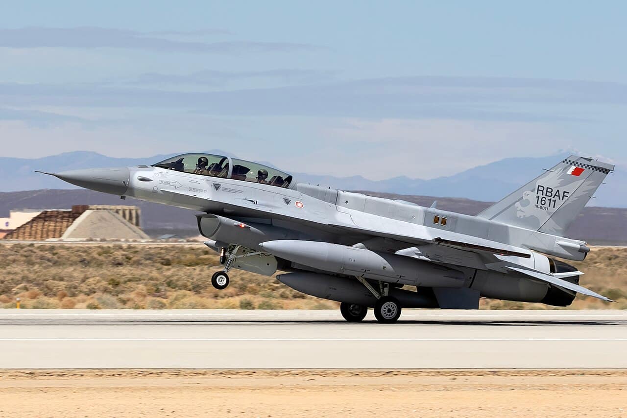 F-16 Block 70 lands at Edwards Air Force Base