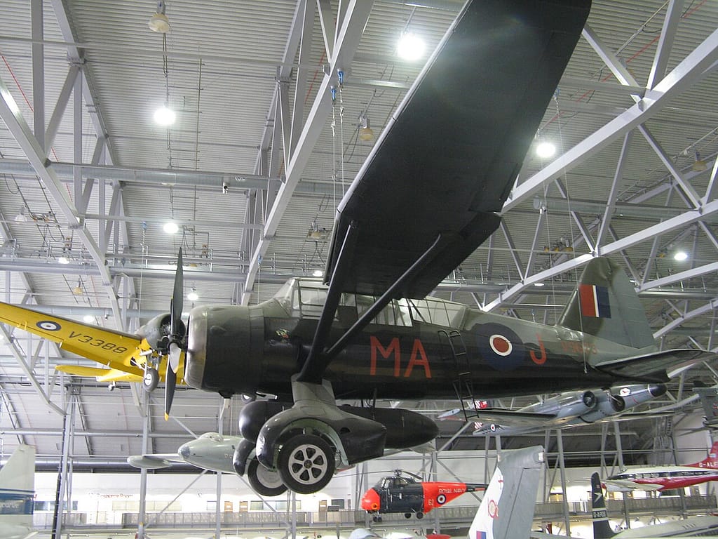 A Westland Lysander preserved at Duxford