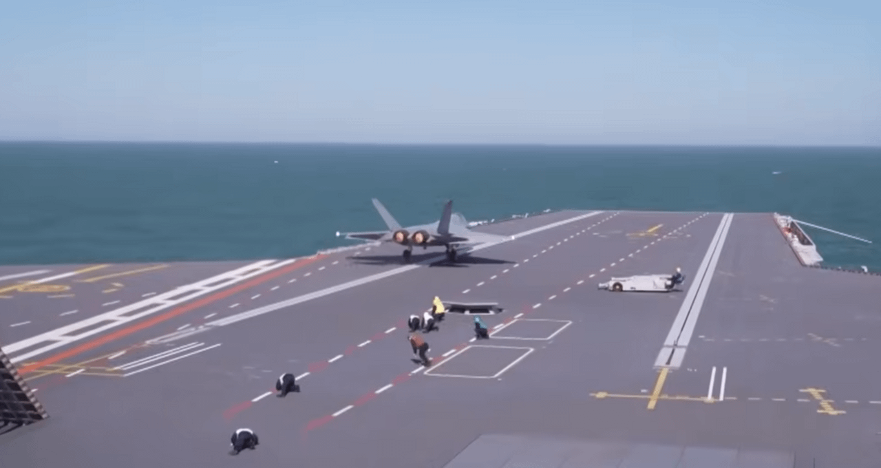 J-35 on the carrier Fujian A PLA Navy J-35 aboard the carrier Fujian