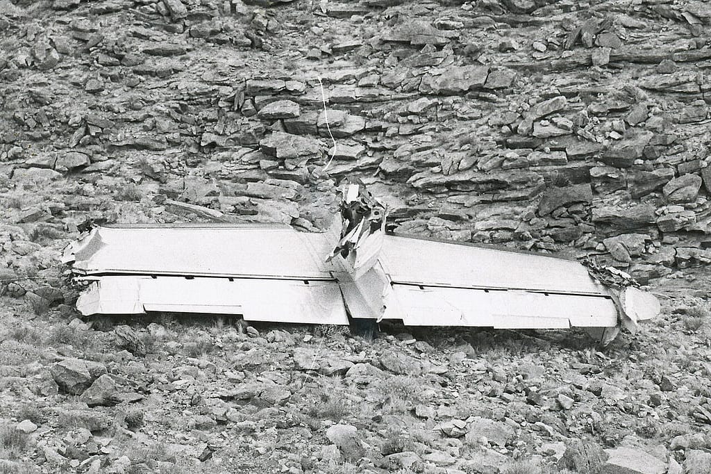 Recovered tail section of TWA Flight 2