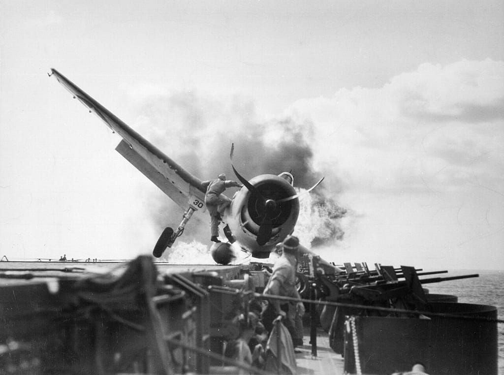 Grumman F6F Hellcat flight deck