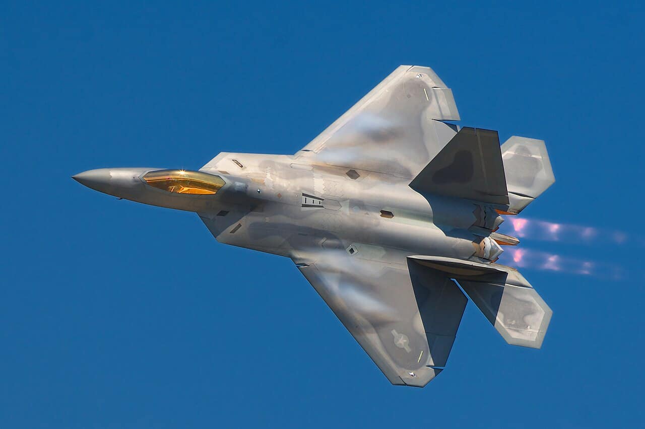 F-22 Raptor stealth fighter in flight