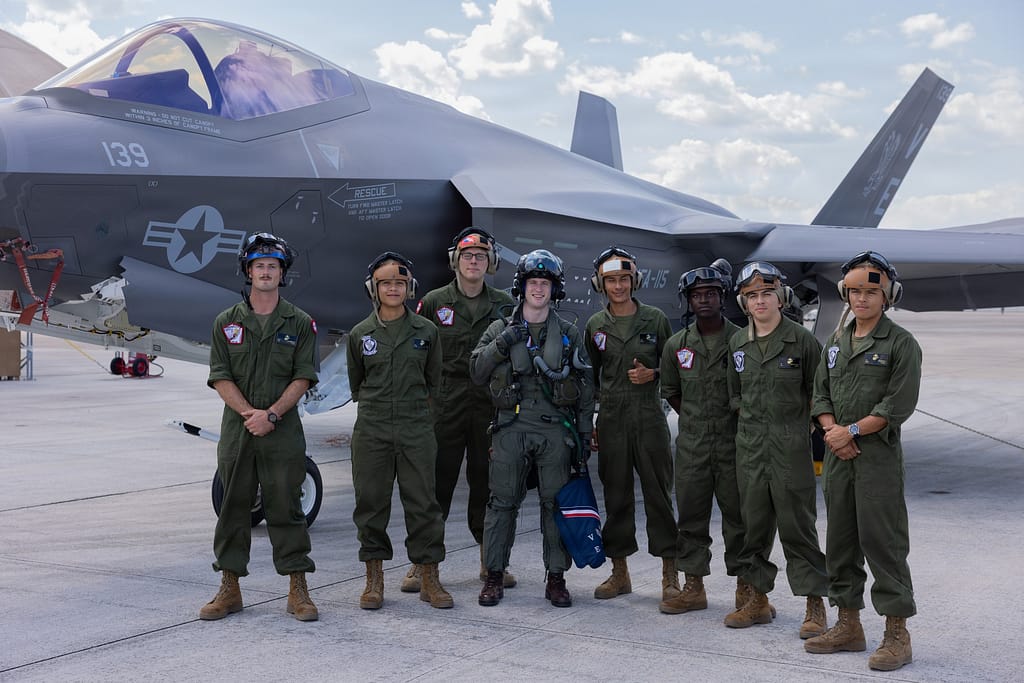 A VMFA-115 F-35C Lightning II takes off