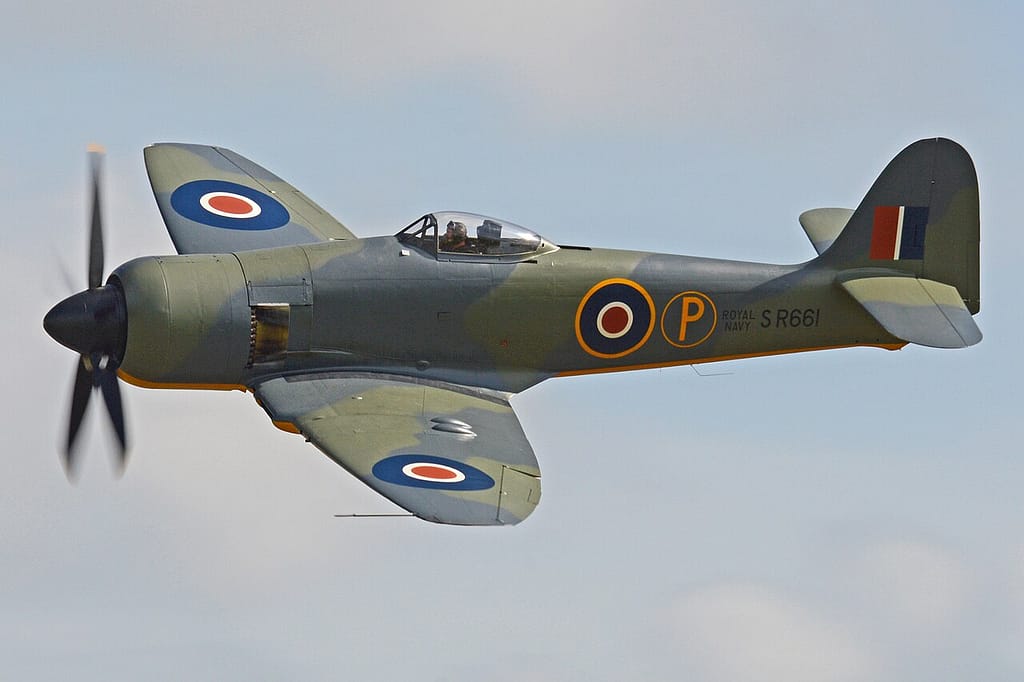 Preserved Hawker Fury at an airshow