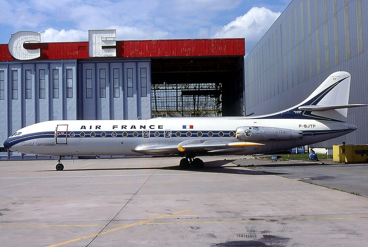An Air France Sud Aviation Caravelle