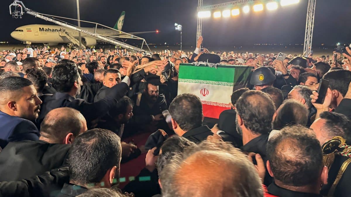 Khamenei coffin arrives at Najaf airport