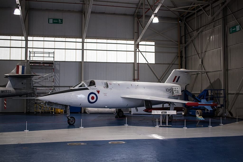 The Saunders-Roe SR.53 XD145 preserved at RAF Museum Cosford