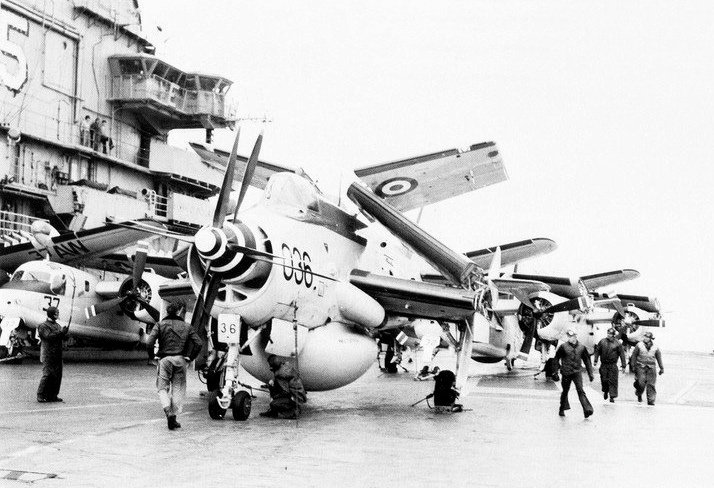 Royal Navy Fairey Gannet AEW.3 aboard USS Randolph, 1966. Photo: US Navy, public domain.