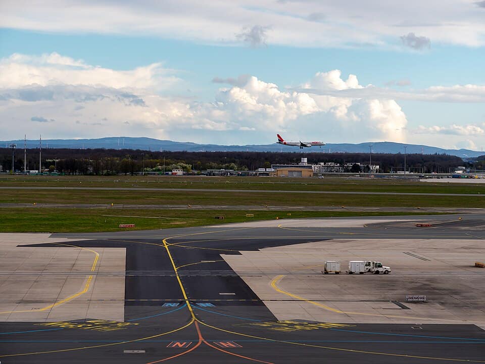 Business jet at airport - aviation safety improving