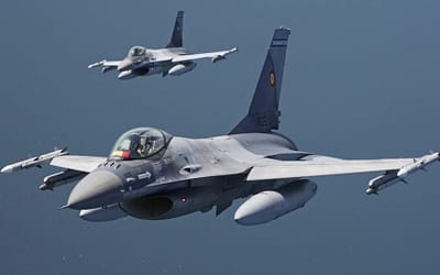 Romanian F-16 Guns Down a Sea Drone