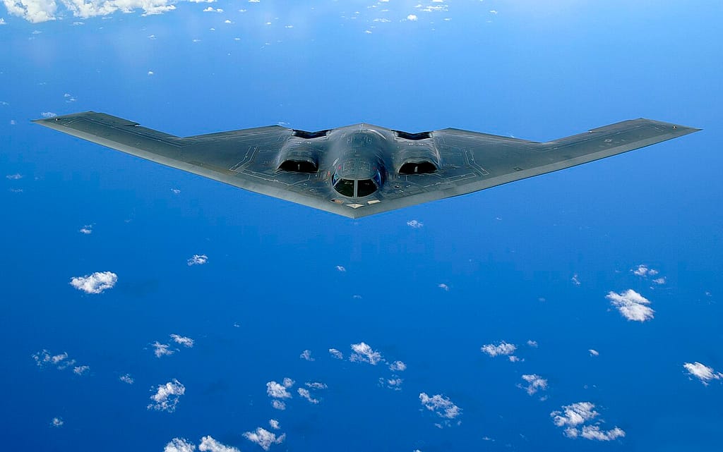 A Northrop B-2 Spirit stealth bomber