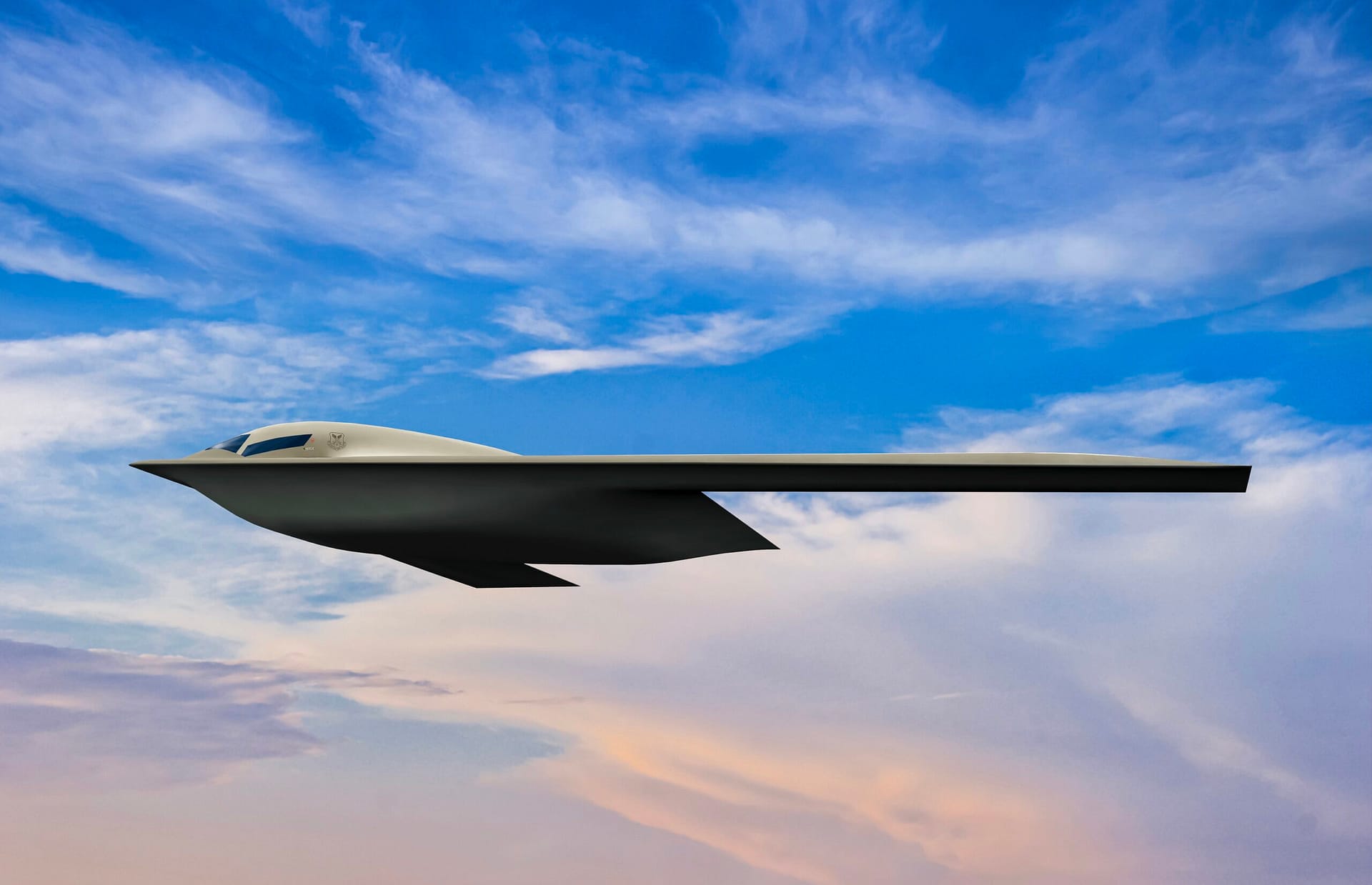 B-21 Raider official USAF rendering in flight