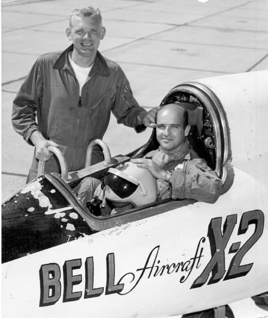 Mel Apt and Iven Kincheloe with the X-2