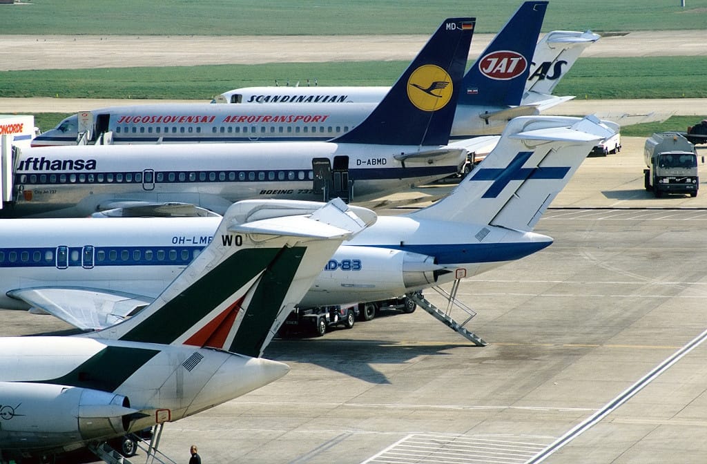 A commercial airliner