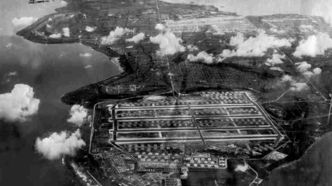Tinian from the air, 1945 - the island that became the largest airport in the world