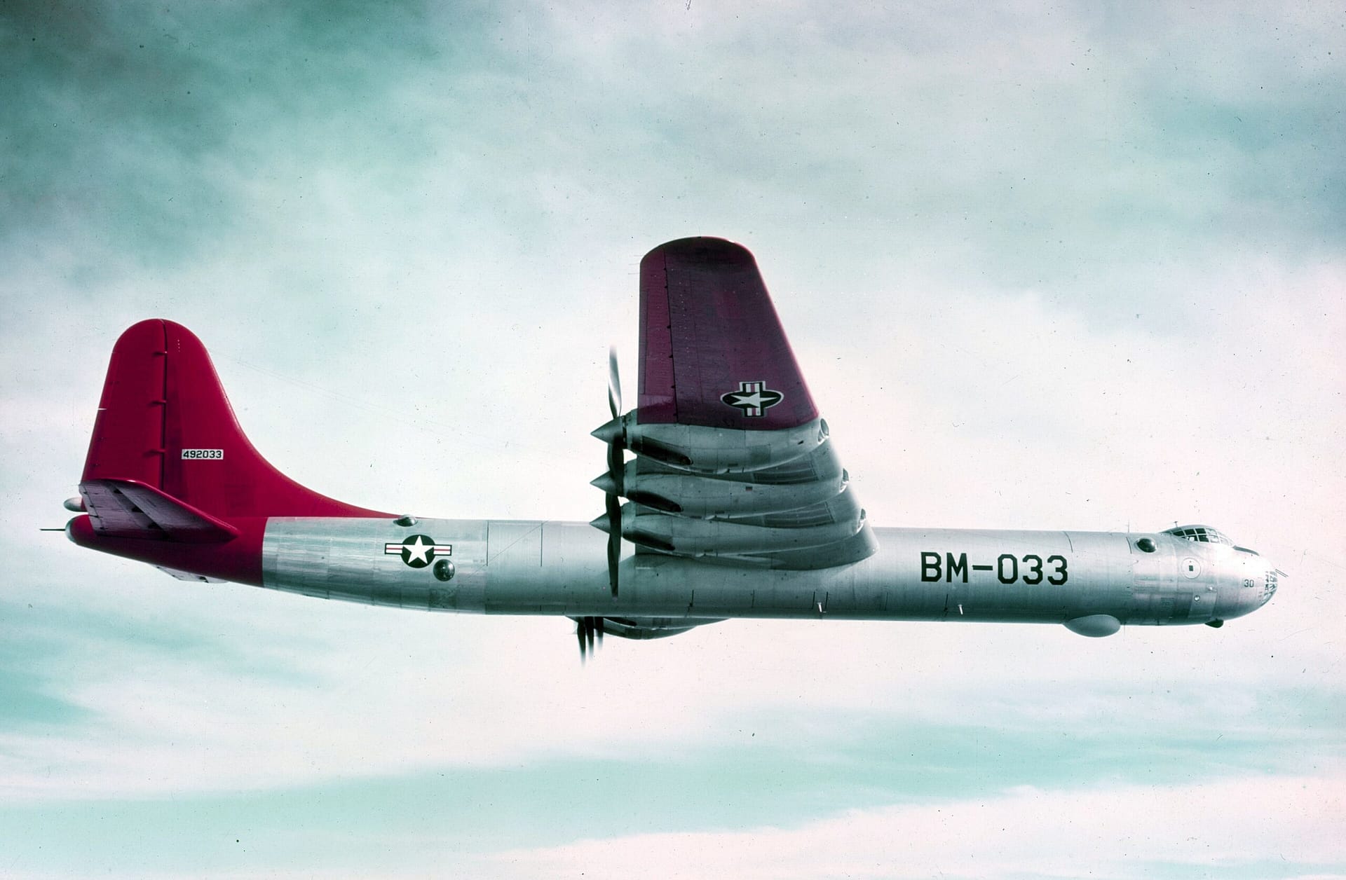 B-36B Peacemaker in flight, 1949