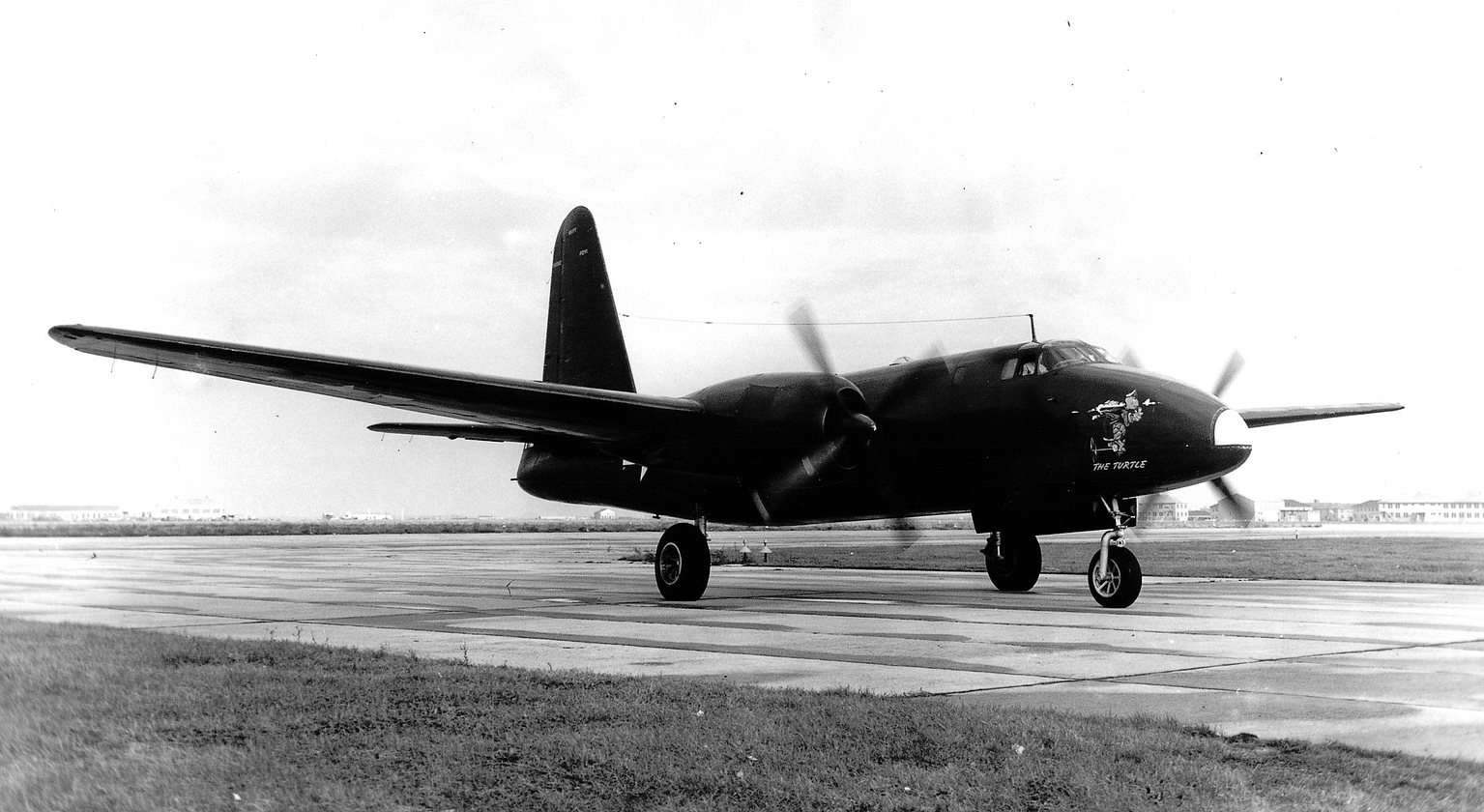 P2V-1 Truculent Turtle taxiing, 1946. Photo: US Navy, public domain.