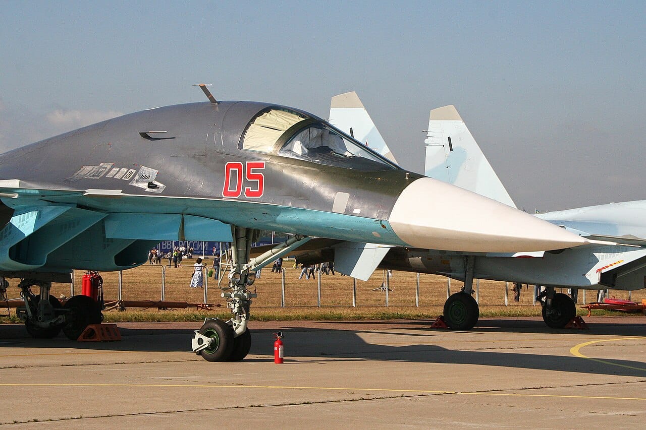 Ukraine Strikes Akhtubinsk Airbase, Damages Su-34 Russian Su-34 Fullback fighter-bomber