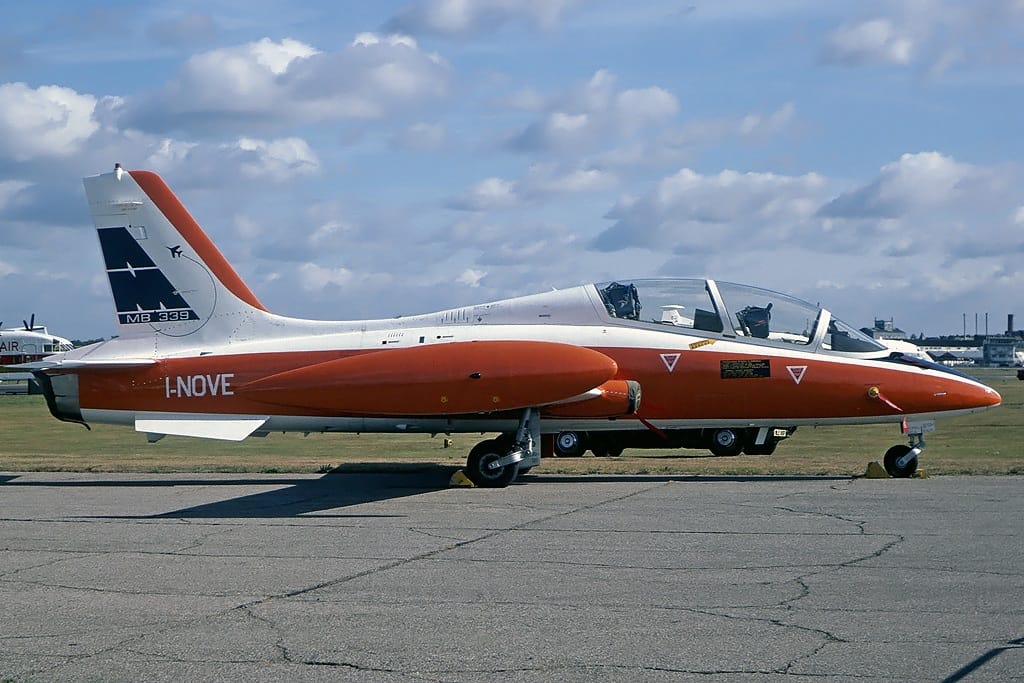 The Aermacchi MB-339X prototype I-NOVE in 1976
