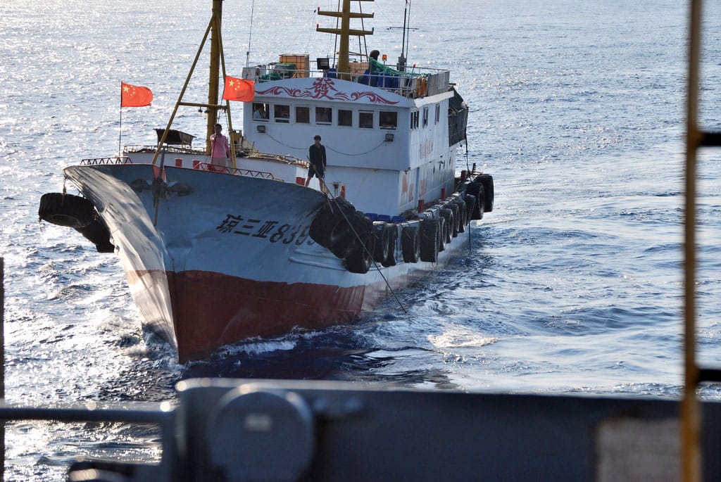 Chinese vessels near USNS Impeccable in 2009