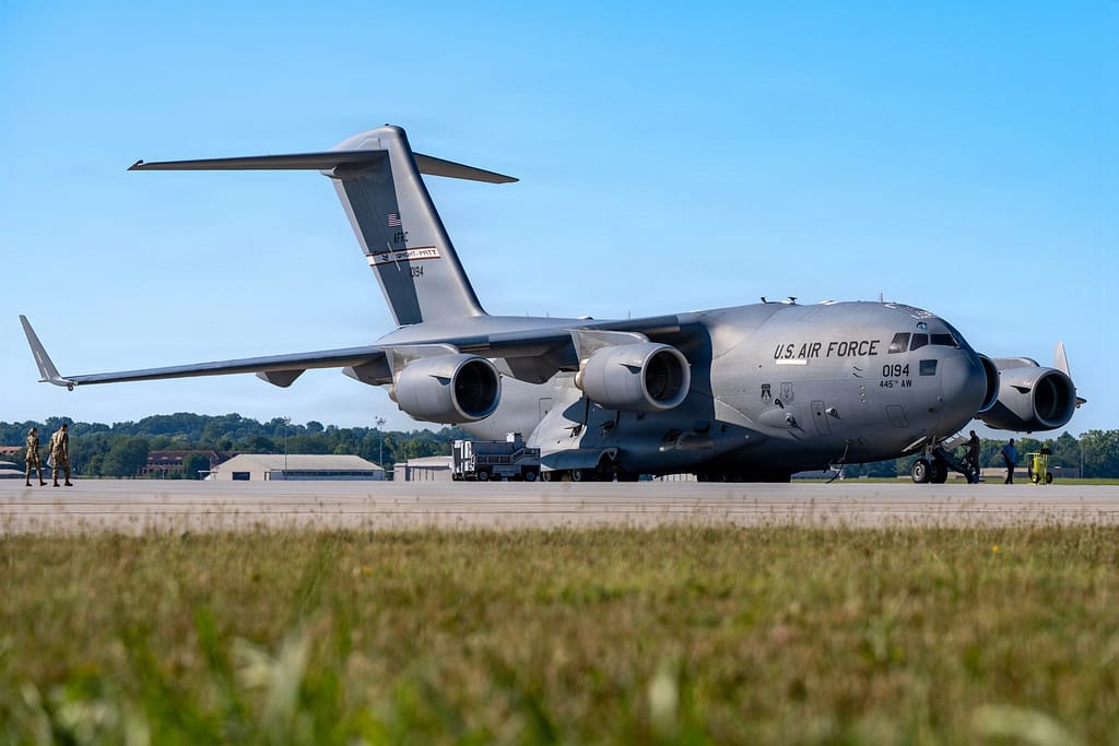 C-17 Globemaster III tail 0194 back at Wright-Patterson