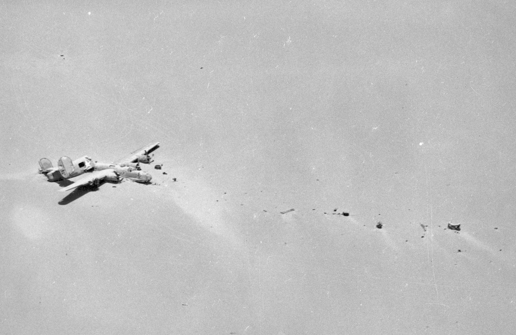 Lady Be Good as discovered from the air, 1958