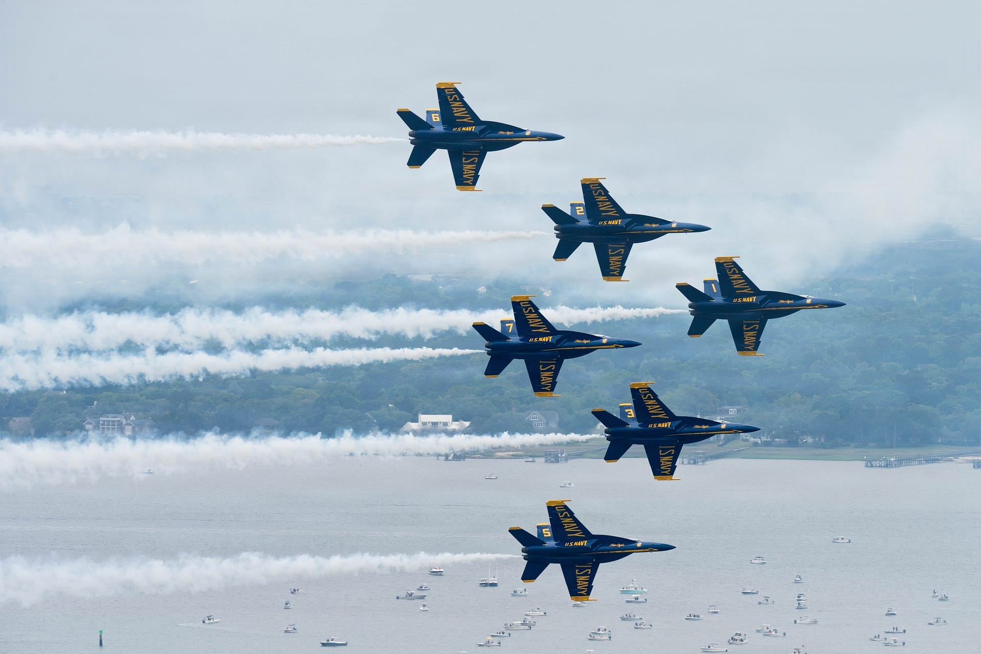 Blue Angels F/A-18 Super Hornet practicing for the 2026 Charleston Airshow