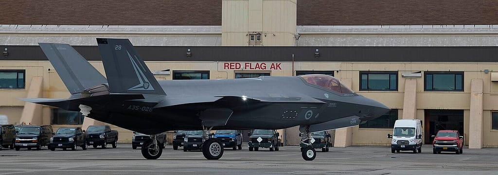 A Royal Australian Air Force F-35A Lightning II at Eielson Air Force Base, Alaska