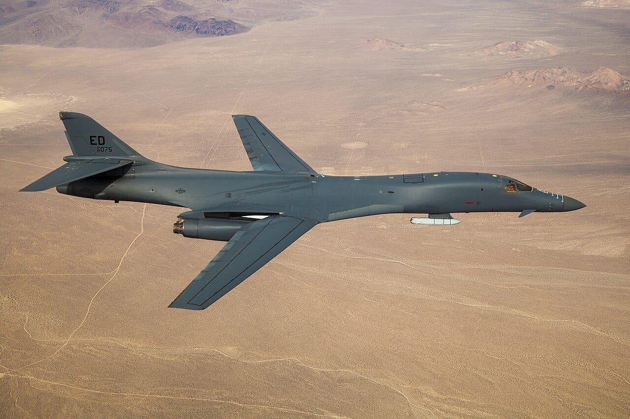 B-1B Lancer Bomber B-1B Lancer strategic bomber in flight