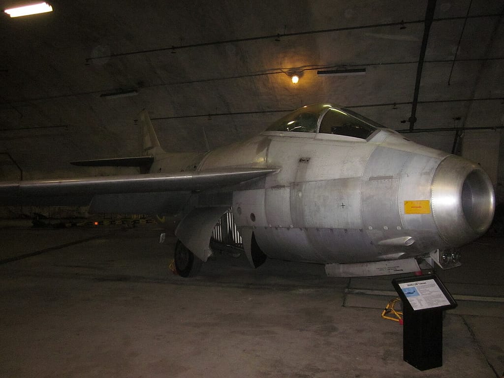 Saab 29 Tunnan at Aeroseum