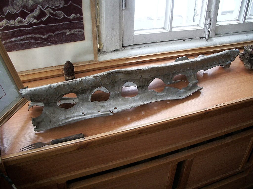 A fragment of the Maxim Gorky preserved in a Moscow museum