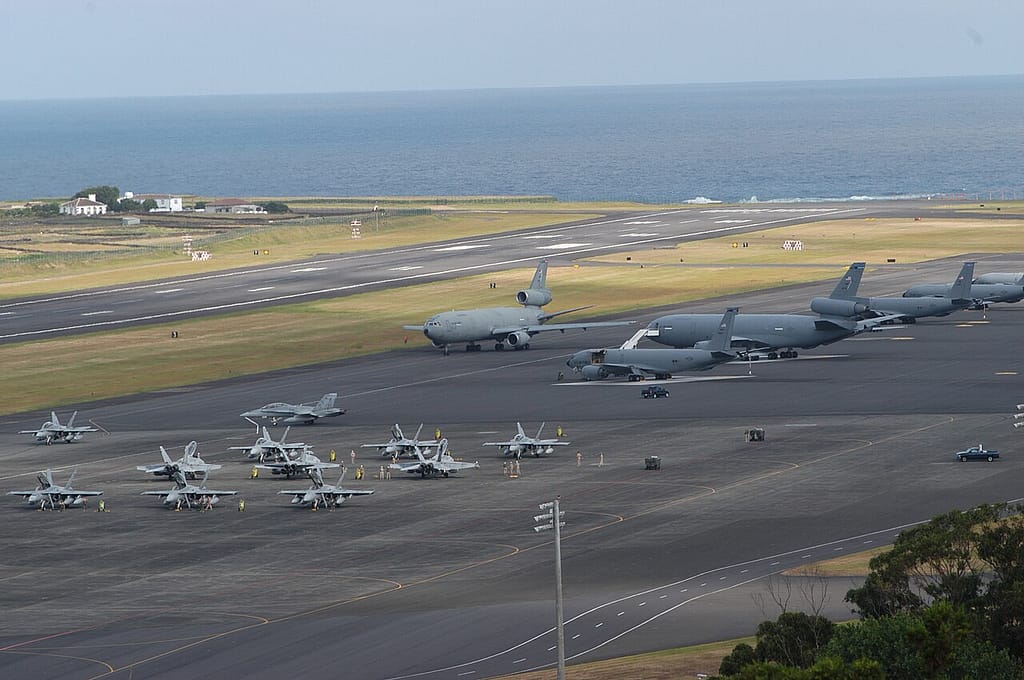 Lajes Field on Terceira in the Azores