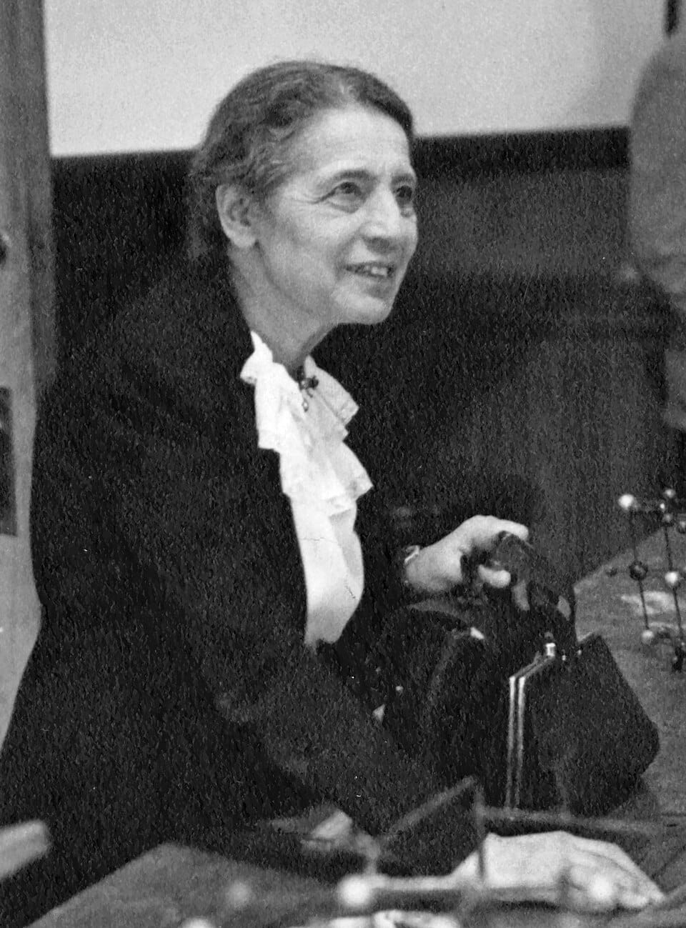 Lise Meitner lecturing in Washington in 1946