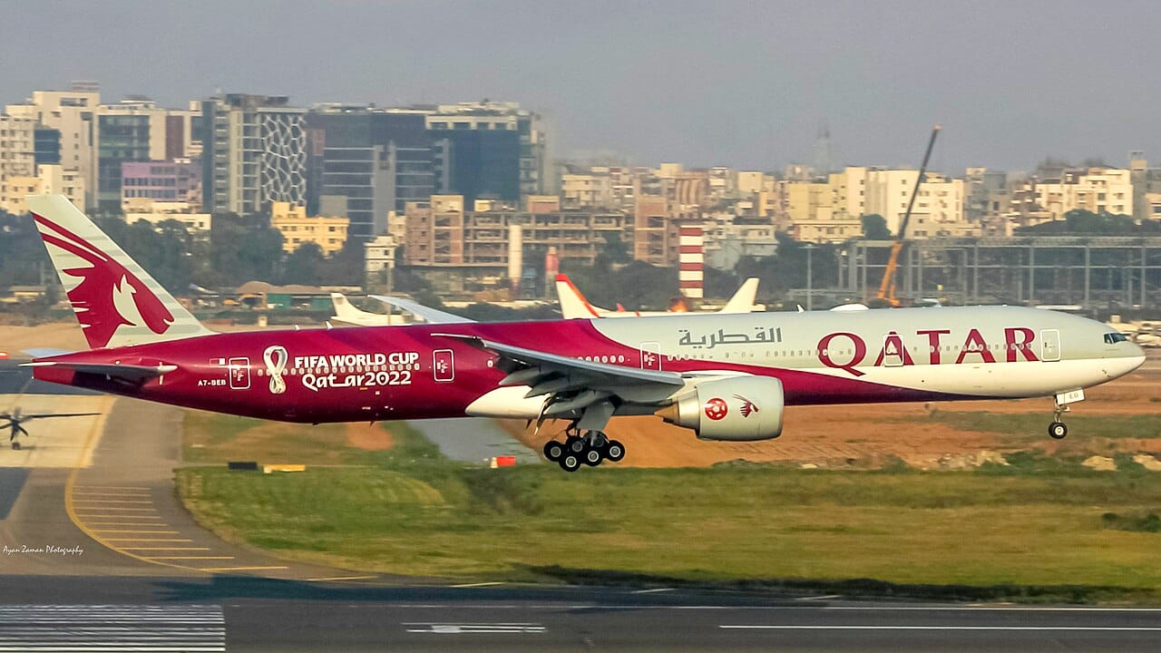 Qatar Airways FIFA World Cup livery Boeing 777-300ER