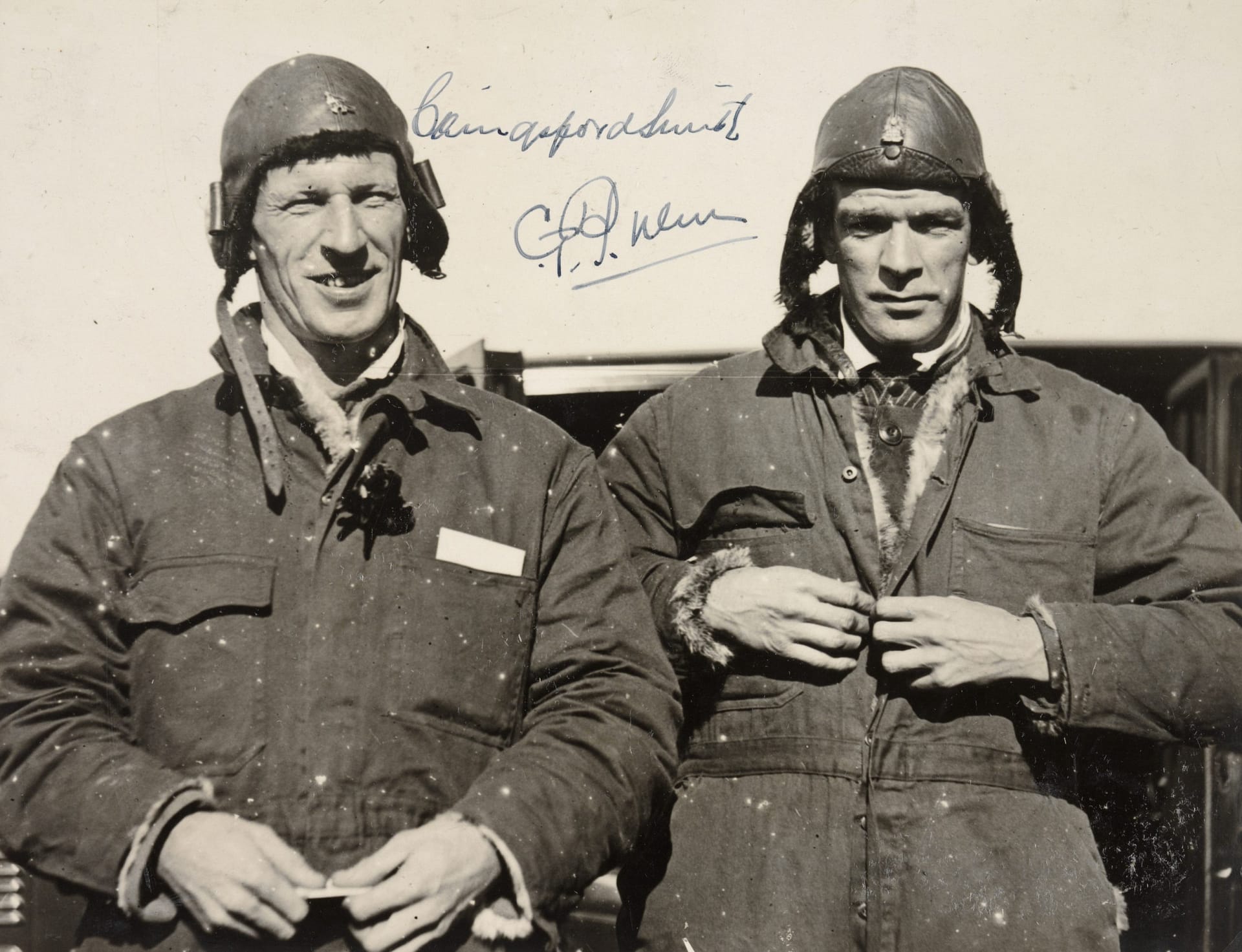 Kingsford Smith (left) and co-pilot Charles Ulm after the trans-Pacific flight. The pair would go on to found an Australian airline together.