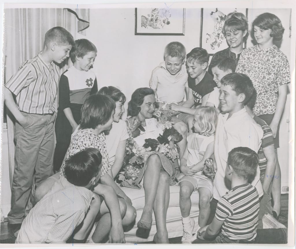 Jerrie Mock after her return to Columbus in April 1964
