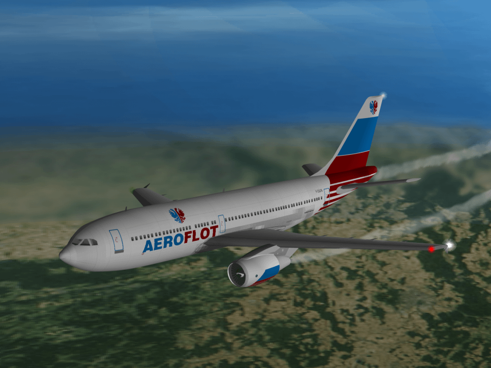 Diagram of the flight path of Aeroflot Flight 593