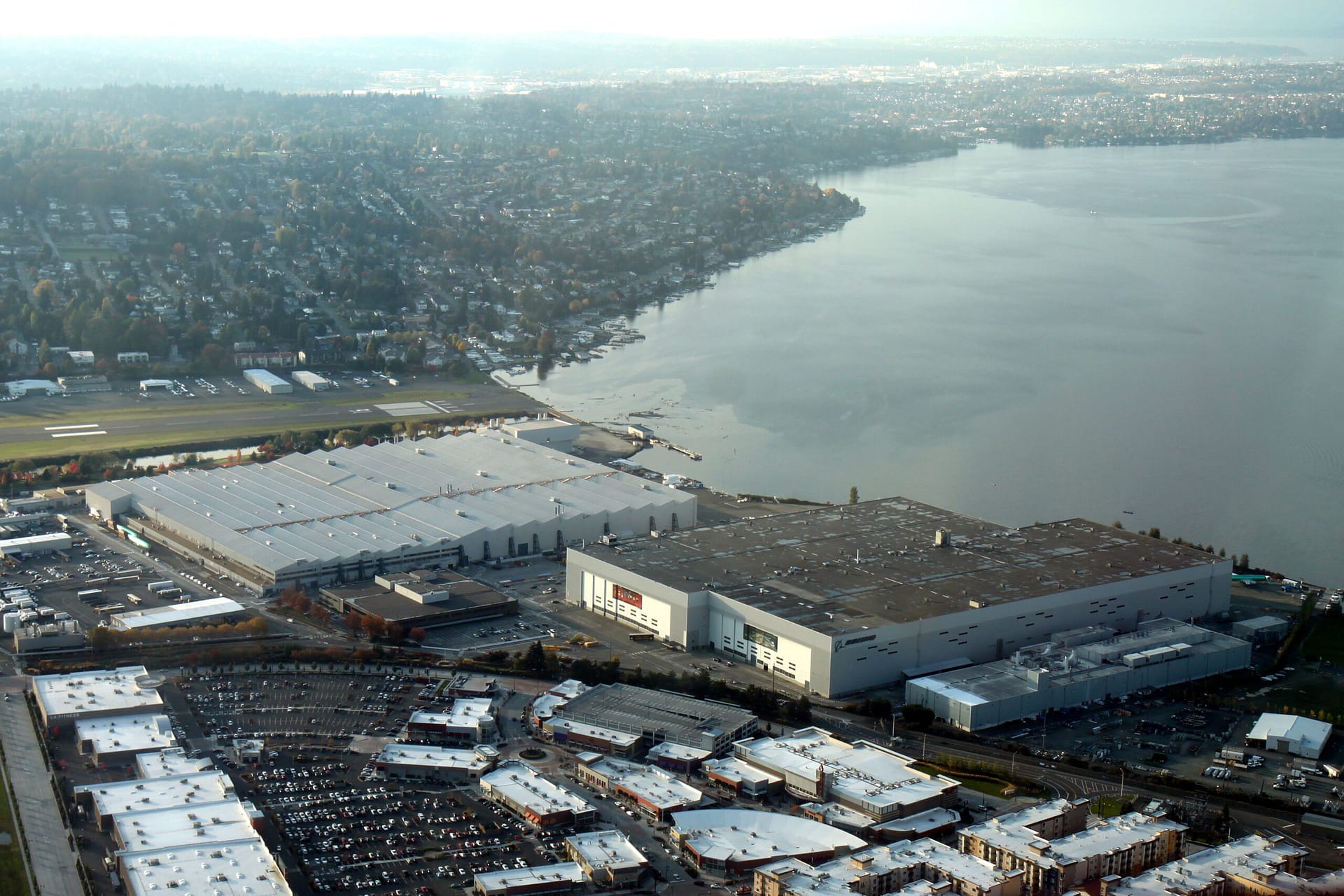 Boeing Renton Factory aerial view
